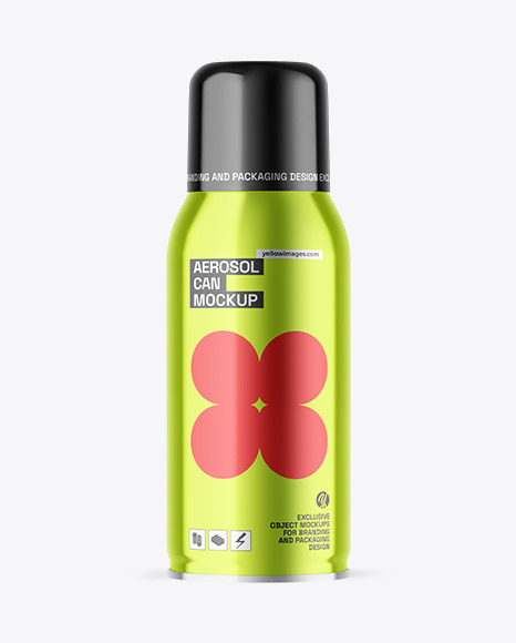 Metallic Aerosol Can Mockup