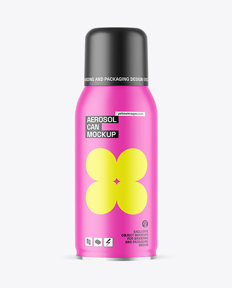 Matte Aerosol Can Mockup