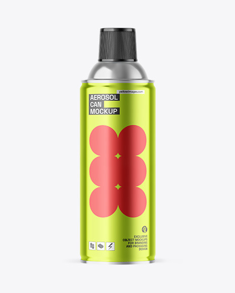 Metallic Aerosol Can Mockup