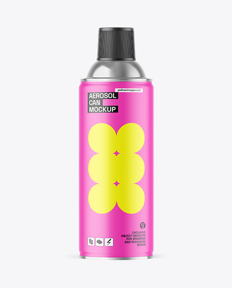 Matte Aerosol Can Mockup