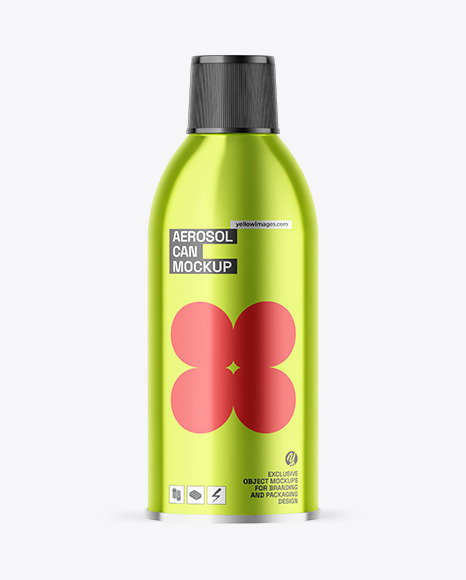Metallic Aerosol Can Mockup