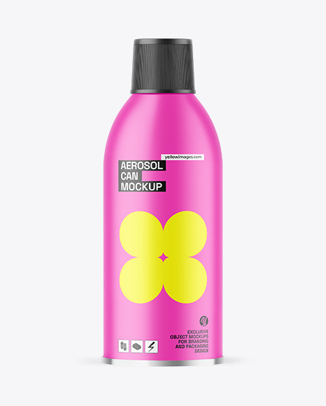 Matte Aerosol Can Mockup