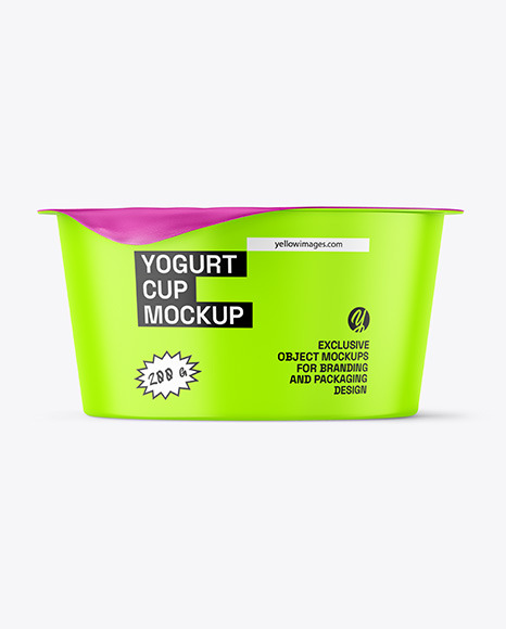 Matte Yogurt Cup Mockup