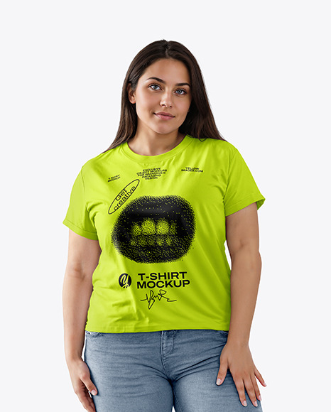 Woman in a T-Shirt Mockup