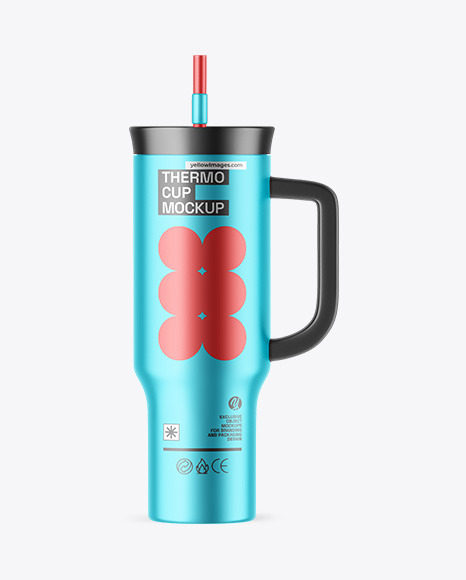 Matte Metallic Tumbler Cup Mockup