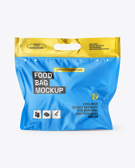 Plastic Flow-Pack Bags with Handle Mockups