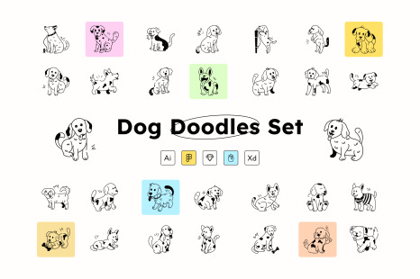 Dog Doodle Icons
