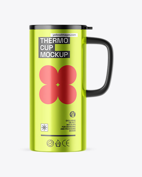 Metallic Thermo Cup Mockup