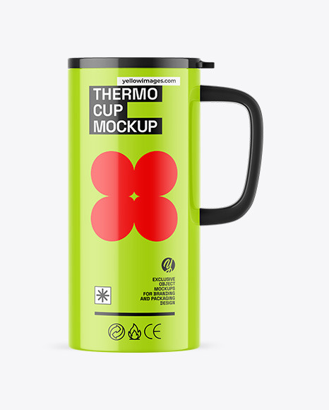 Glossy Thermo Cup Mockup