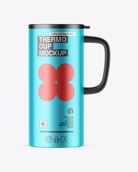 Matte Metallic Thermo Cup Mockup