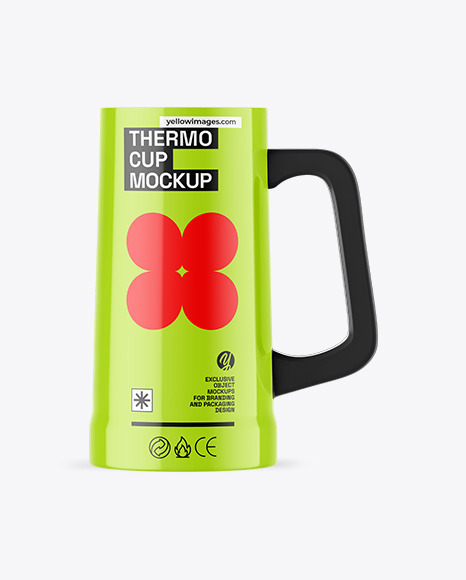 Glossy Thermo Cup Mockup
