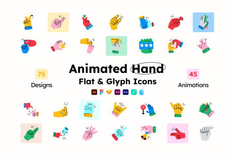Animated Hand Icons