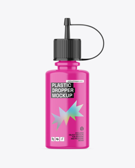 Glossy Dropper Bottle Mockup