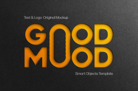 Gradient Cut Out Text &amp; Logo Effect