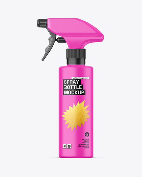 Matte Spray Bottle Mockup