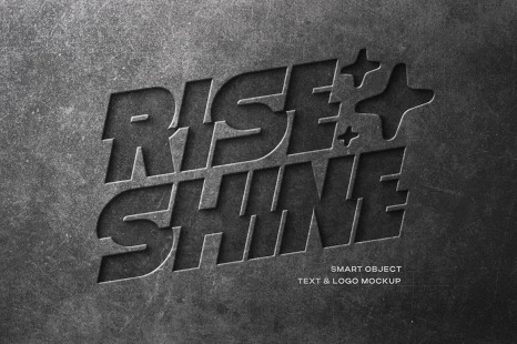 Concrete Text &amp; Logo Mockup