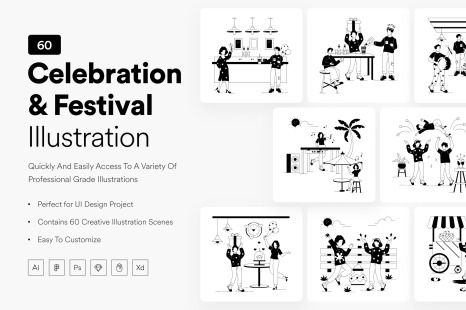 Celebration and Festival Illustrations