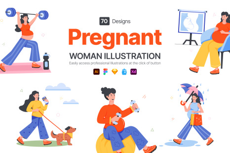Pregnant Woman Icons