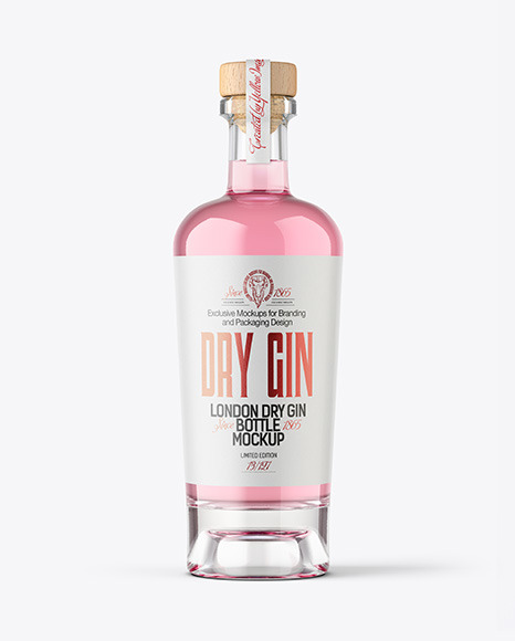 Dry Gin Bottle Mockup