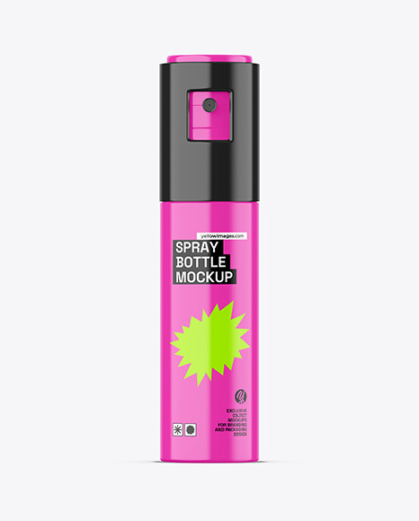 Glossy Spray Bottle Mockup