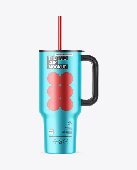 Matte Metallic Tumbler Cup Mockup