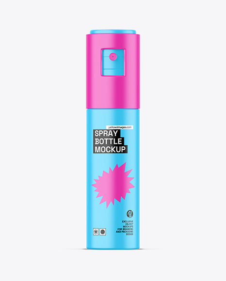 Matte Spray Bottle Mockup