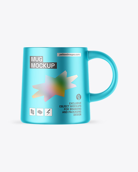 Matte Metallic Mug Mockup