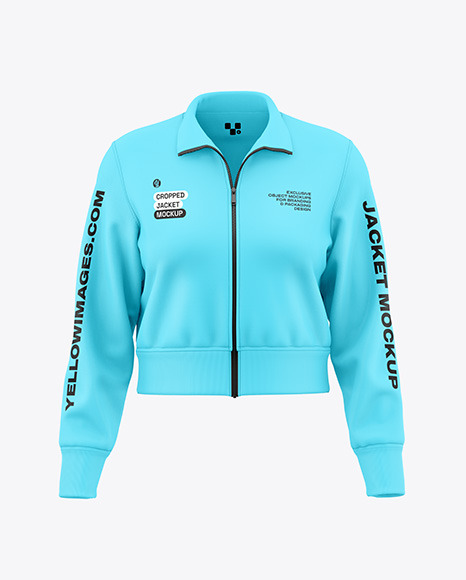 Women&#039;s Cropped Jacket Mockup - Front View