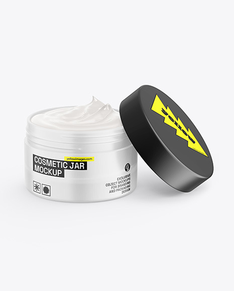 Opened Cosmetic Jar Mockup