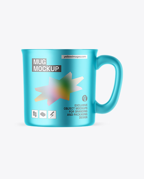 Matte Metallic Mug Mockup