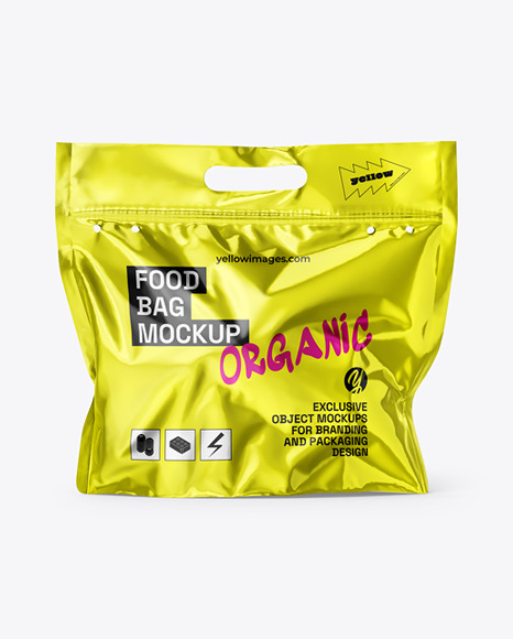 Plastic Flow-Pack Bags with Handle Mockups
