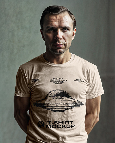 Man in a T-Shirt Mockup
