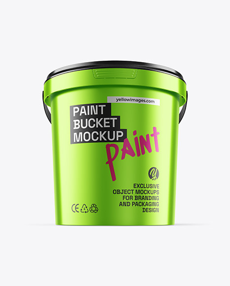 Metallic Bucket Mockup