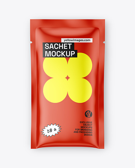 Glossy Sachet Mockup