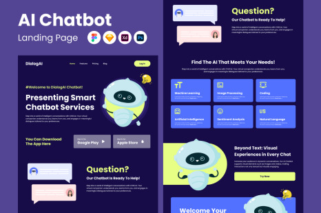 Dialog - AI Chatbot Landing Page V2