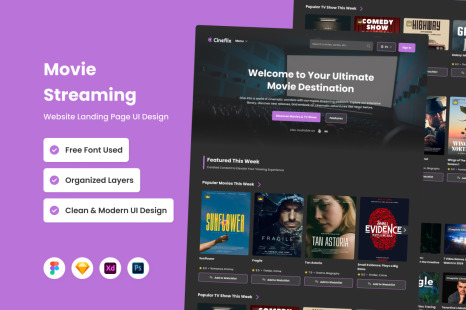 Cineflix - Movie Streaming Landing Page V1