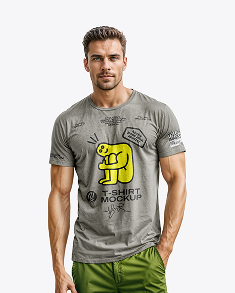Man in a T-Shirt Mockup