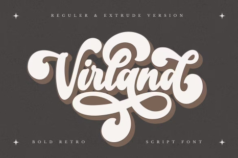 Virland A Bold Retro Script Font