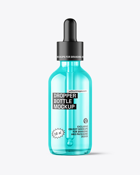 Clear Glass Dropper Bottle Mockup