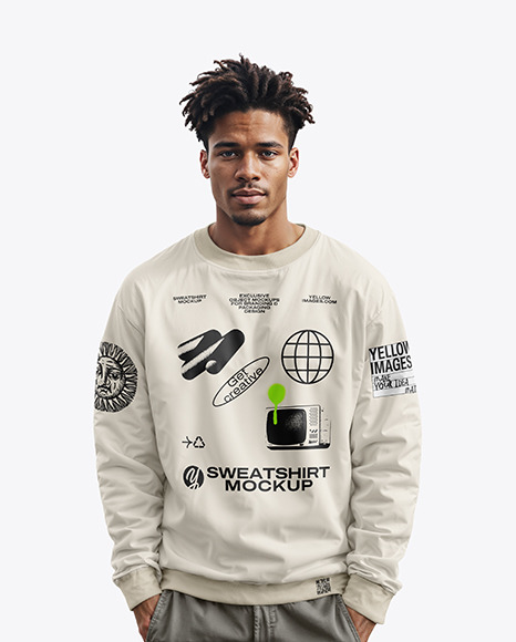 Man in a Sweatshirt Mockup