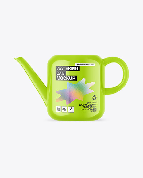 Glossy Watering Can Mockup