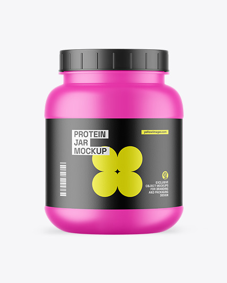 Matte Protein Jar Mockup