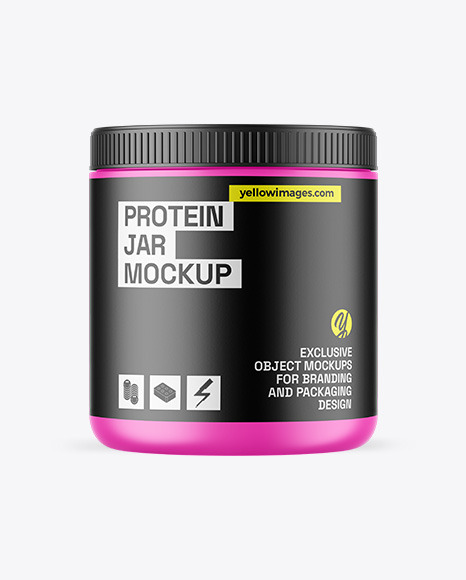 Matte Protein Jar Mockup