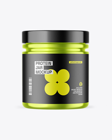 Metallic Protein Jar Mockup