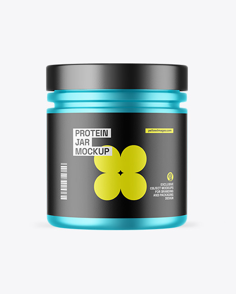 Matte Metallic Protein Jar Mockup