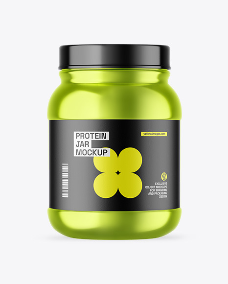 Metallic Protein Jar Mockup