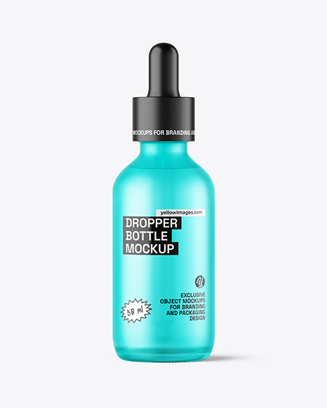 Frosted Glass Dropper Bottle Mockup