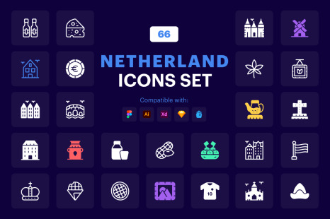 Netherlands Icons Set