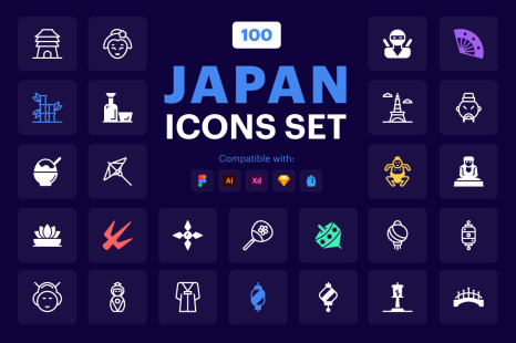 Japan Icons Set