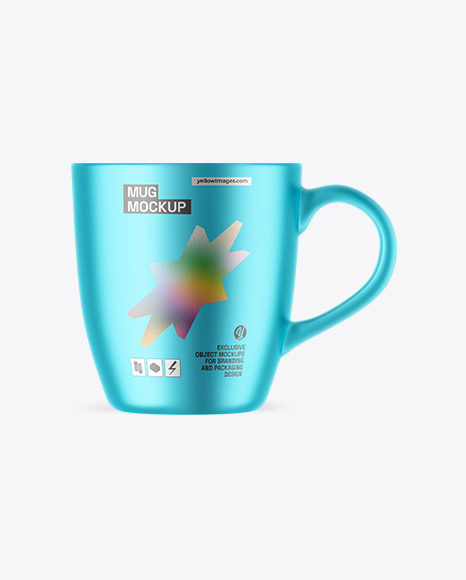 Matte Metallic Mug Mockup